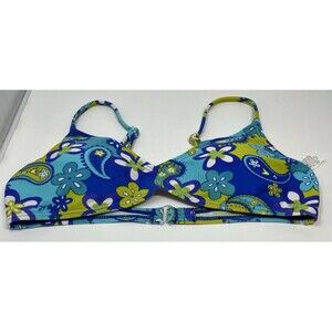 Y2K Junior Separates Malibu Dream Girl Swim Suit Top Size 13/14 Tropical Flower